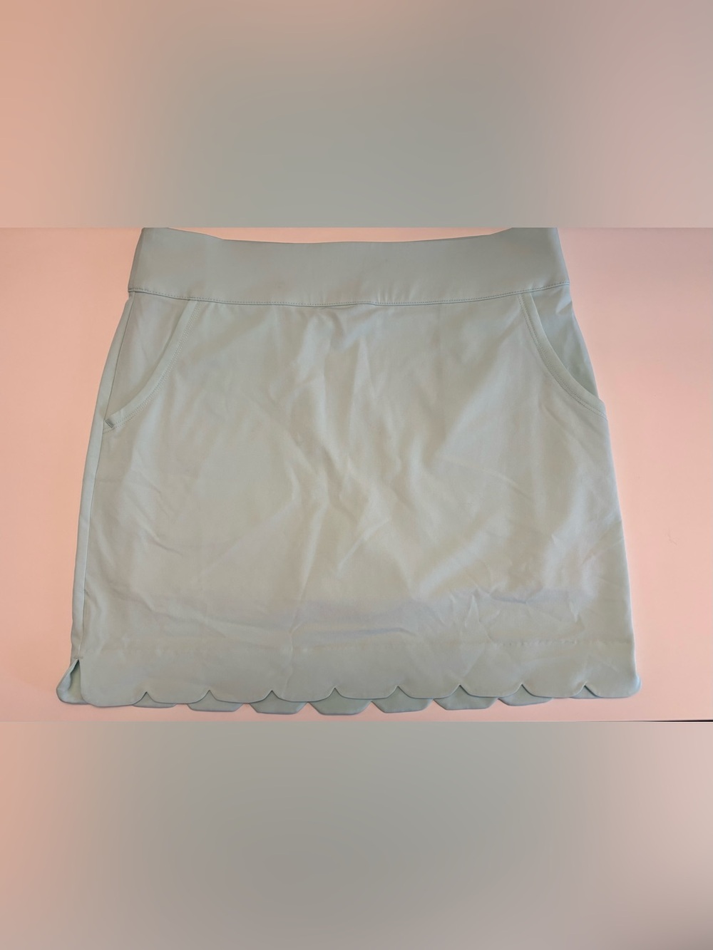 Stella Parker Sport Scallop-Hem Mini Skort
